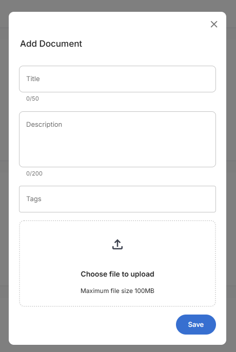 Add Document Form