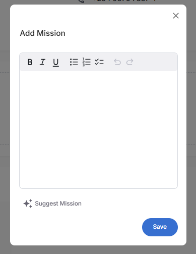 Add mission dialog
