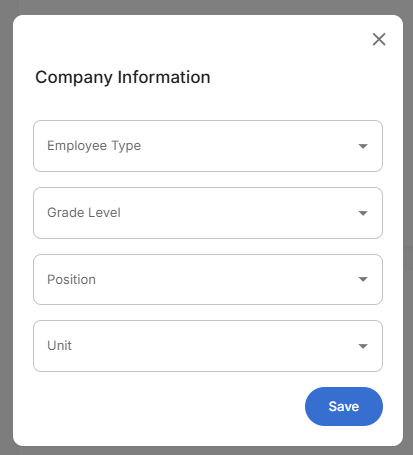 Company Information Edit Form - Empty