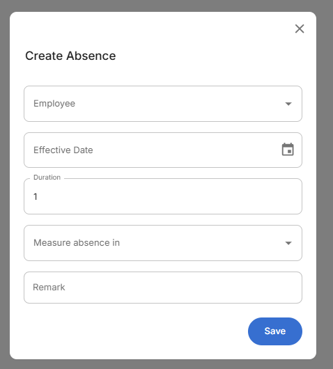 Create Absence Form