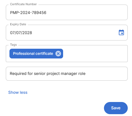 Create Certificate Form Filled