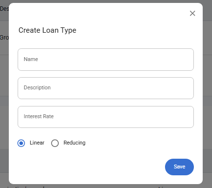 Create Loan Type Form