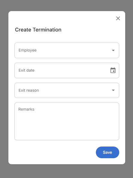Create Termination Form