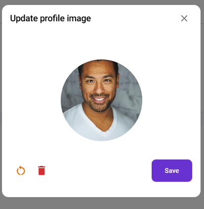 Delete Profile Image Dialog