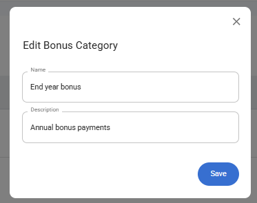 Edit Bonus Category Form