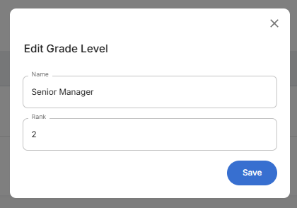 Edit Grade Level Dialog