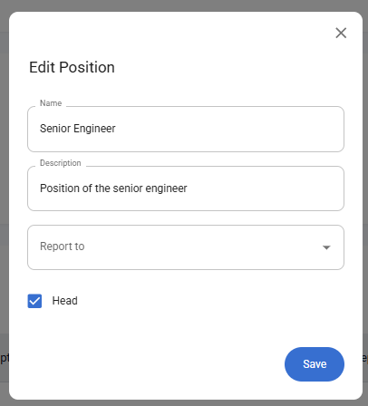 Edit Position Form
