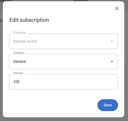 Edit Subscription Form