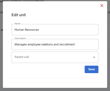 Units Edit Dialog