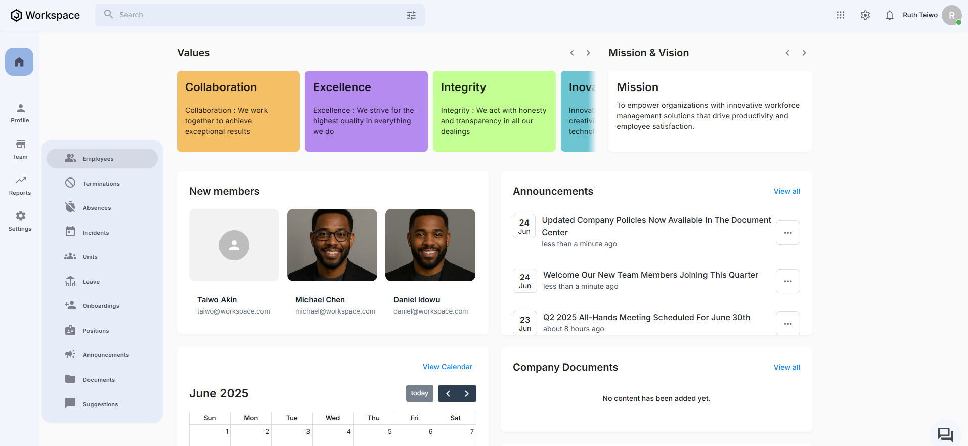 Employee List Page