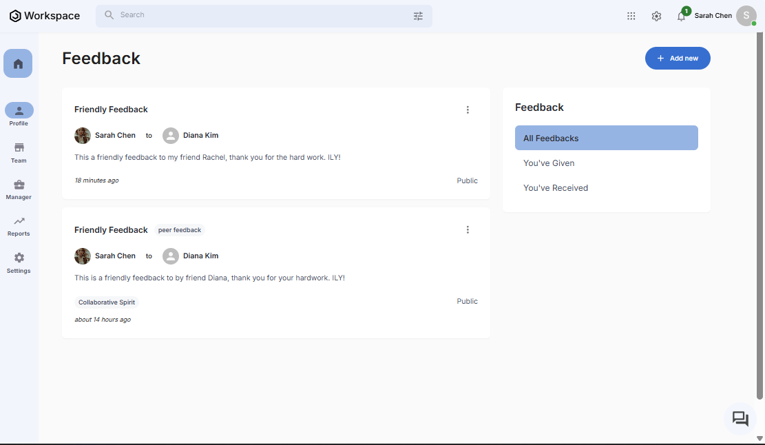 Feedback Successfully Added