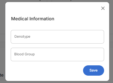 Medical Form Blood &amp; Genotype