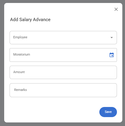 Create Salary Advance Form