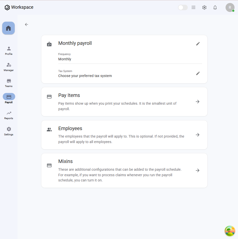 Schedule Step Page