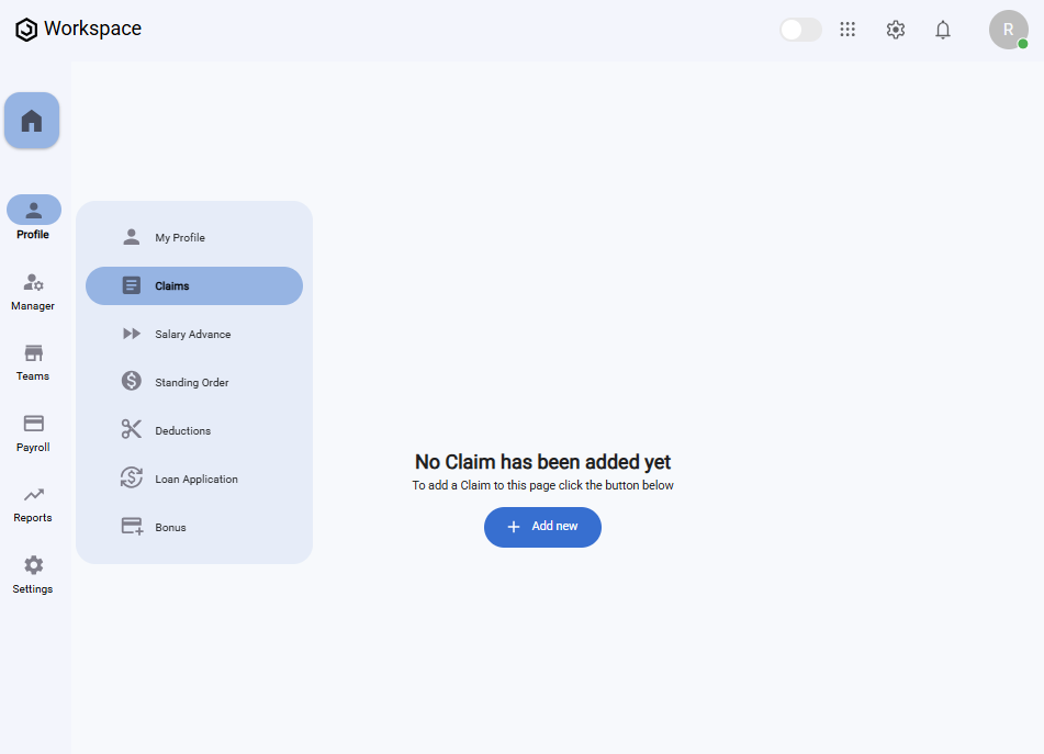 Self Service Claims Navigation