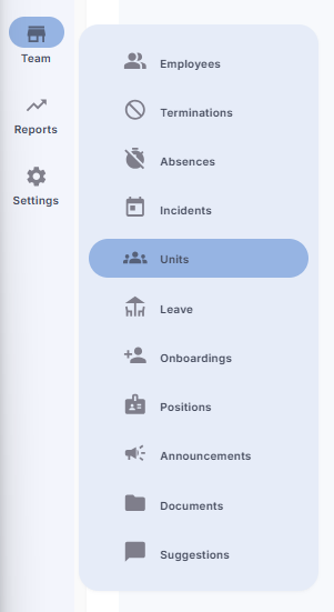 Units Navigation
