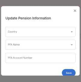Update Pension Information Form