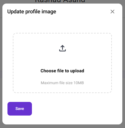Upload Profile Image Dialog